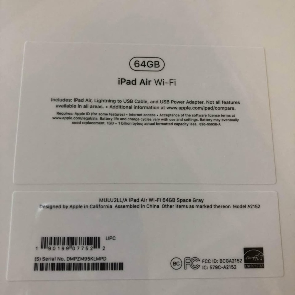 Apple iPad Air 64GB in Gray